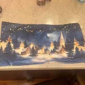 Winter Night Scene decorative pillow covering